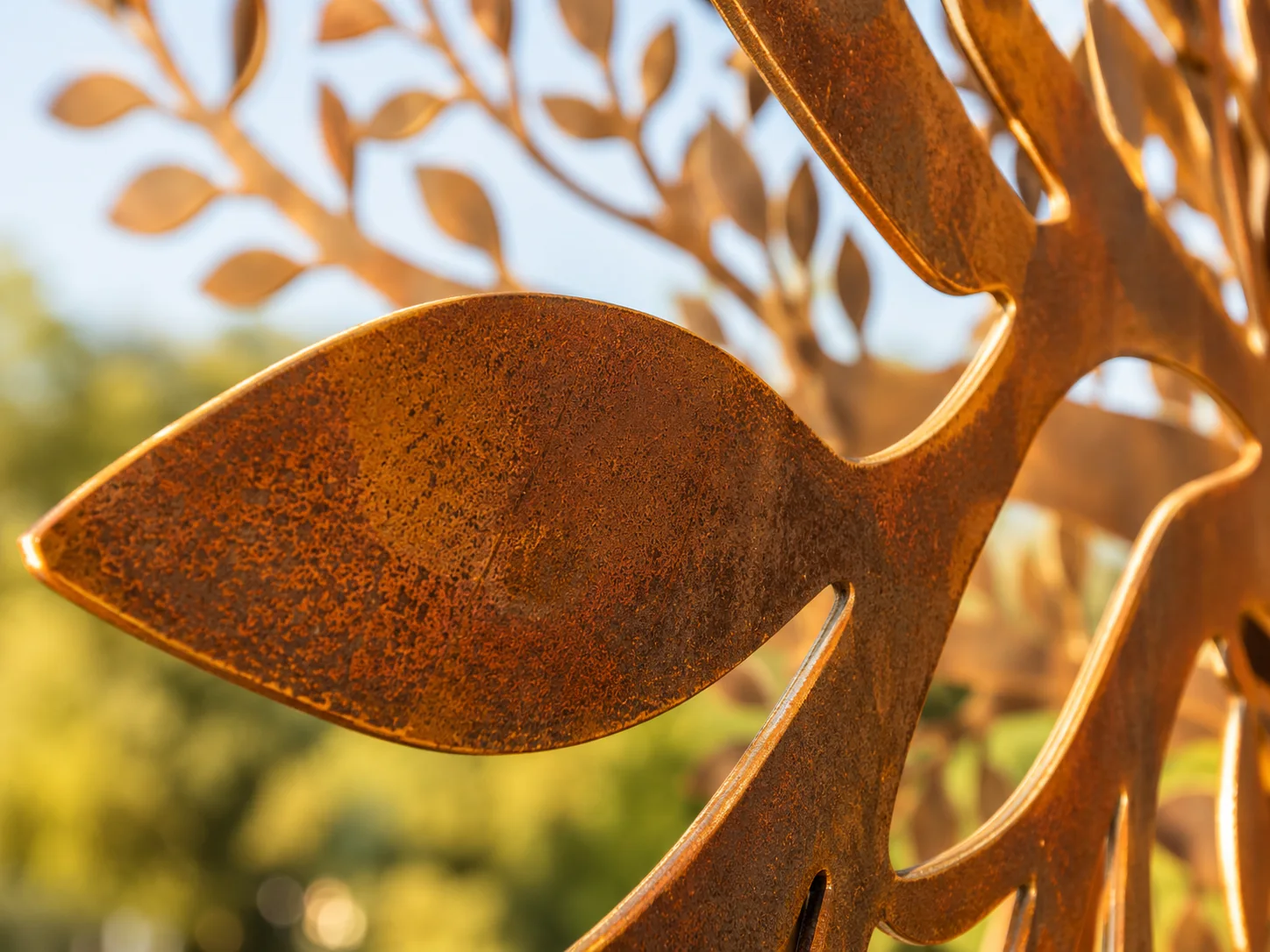 Dettaglio della patina del Corten
